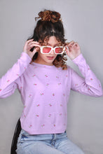 Load image into Gallery viewer, Pink Floral Rib-Knit Fitted Top
