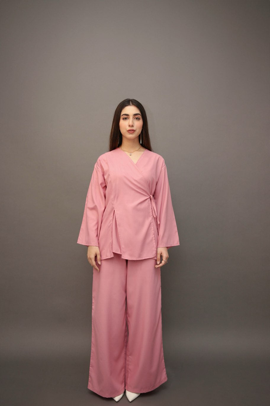 Tie-Up Pink Co ord Set