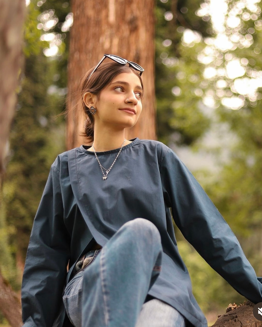 Royal Blue Kimono Cut Top