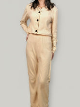 Load image into Gallery viewer, Beige Rib-Knit Co-Ord Set
