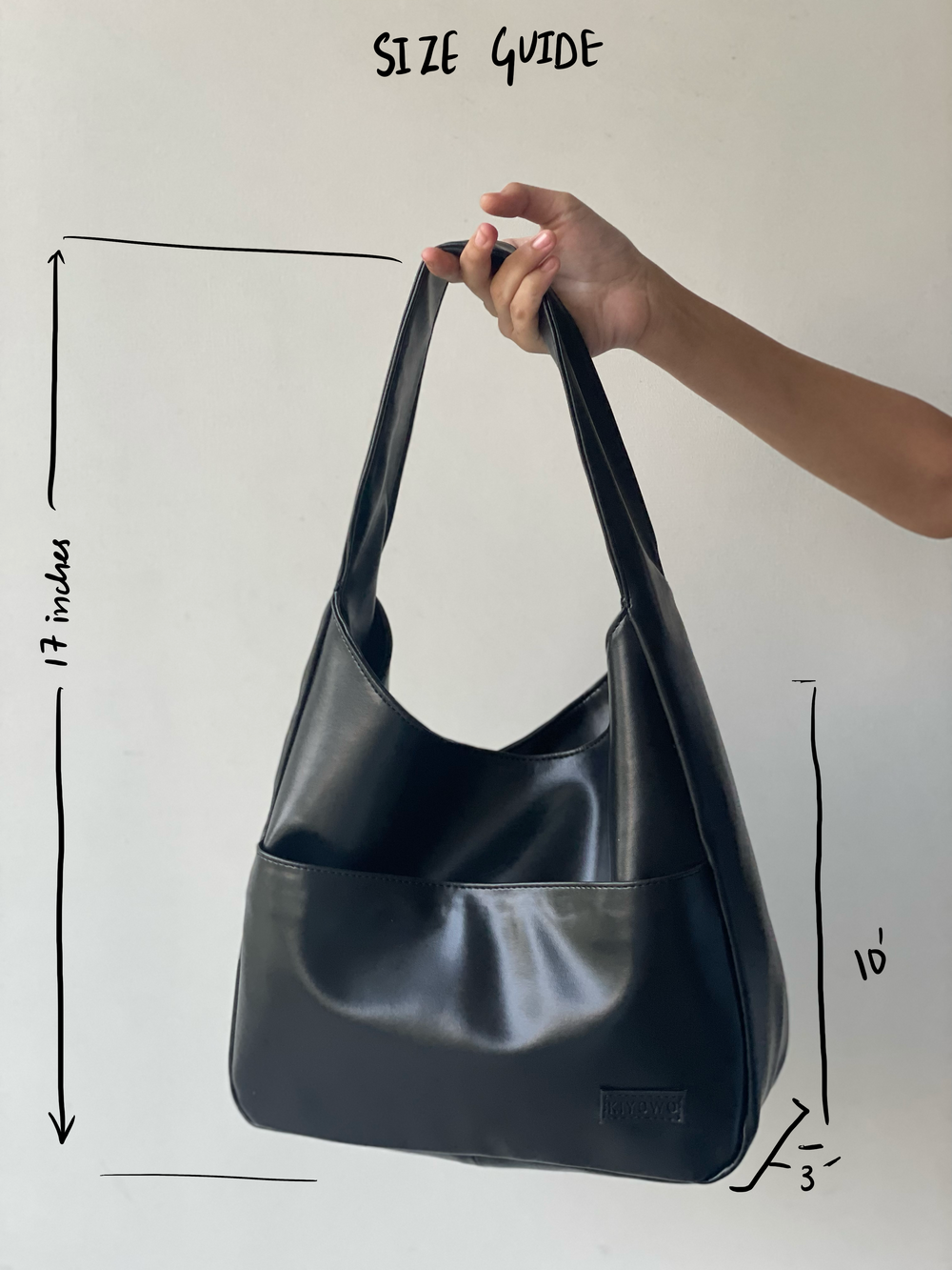 Black Hobo Tote Bag