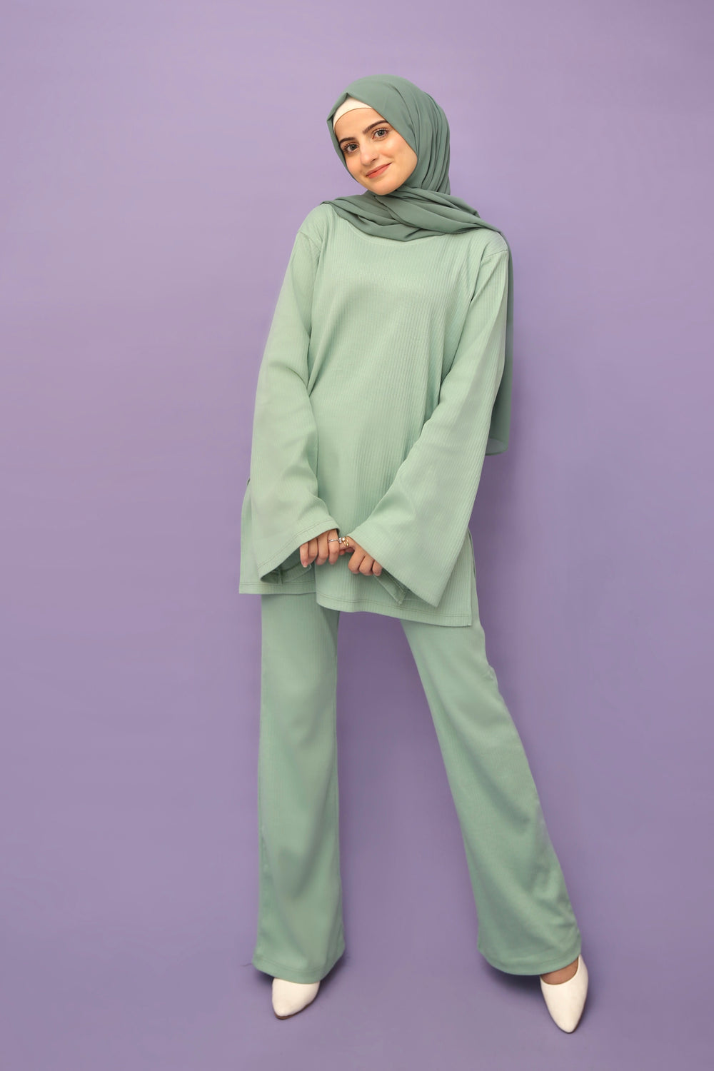 Jade Relaxed Fit Rib Knit Co-ord Set