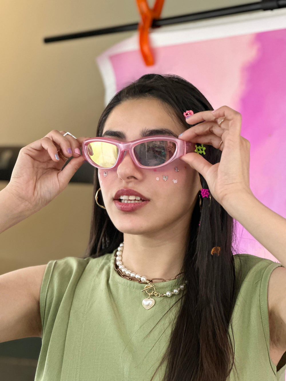 Barbie Y2K Reflective Sunglasses