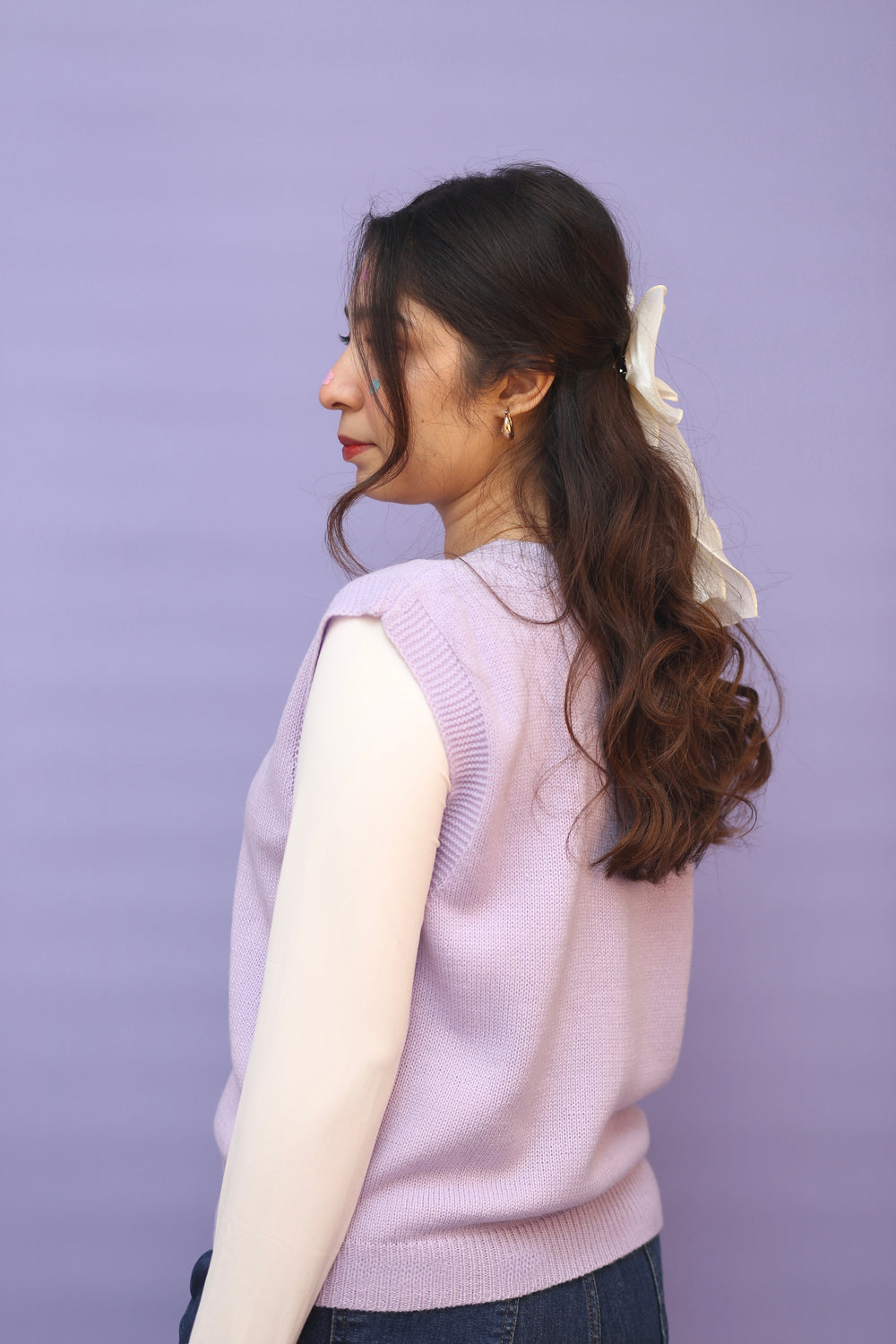 Lilac Knitted Sweater Vest