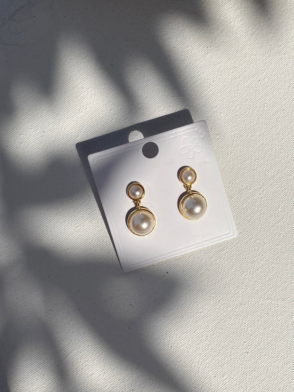 Twin Faux Pearl Earrings