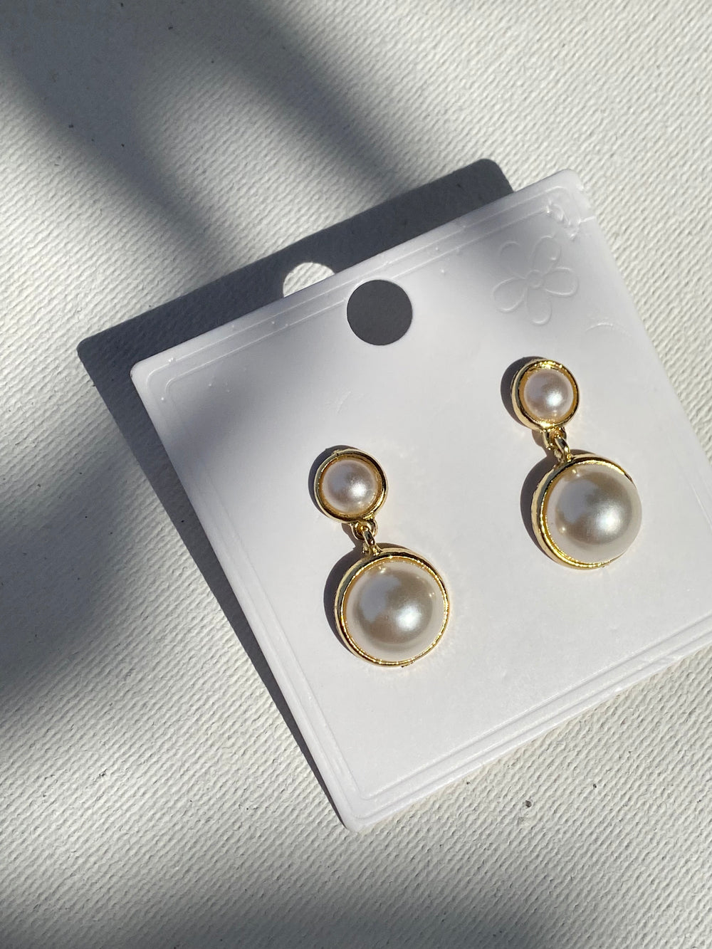 Twin Faux Pearl Earrings