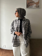 Load image into Gallery viewer, Drop Shoulder Plaid Button Down Shirt
