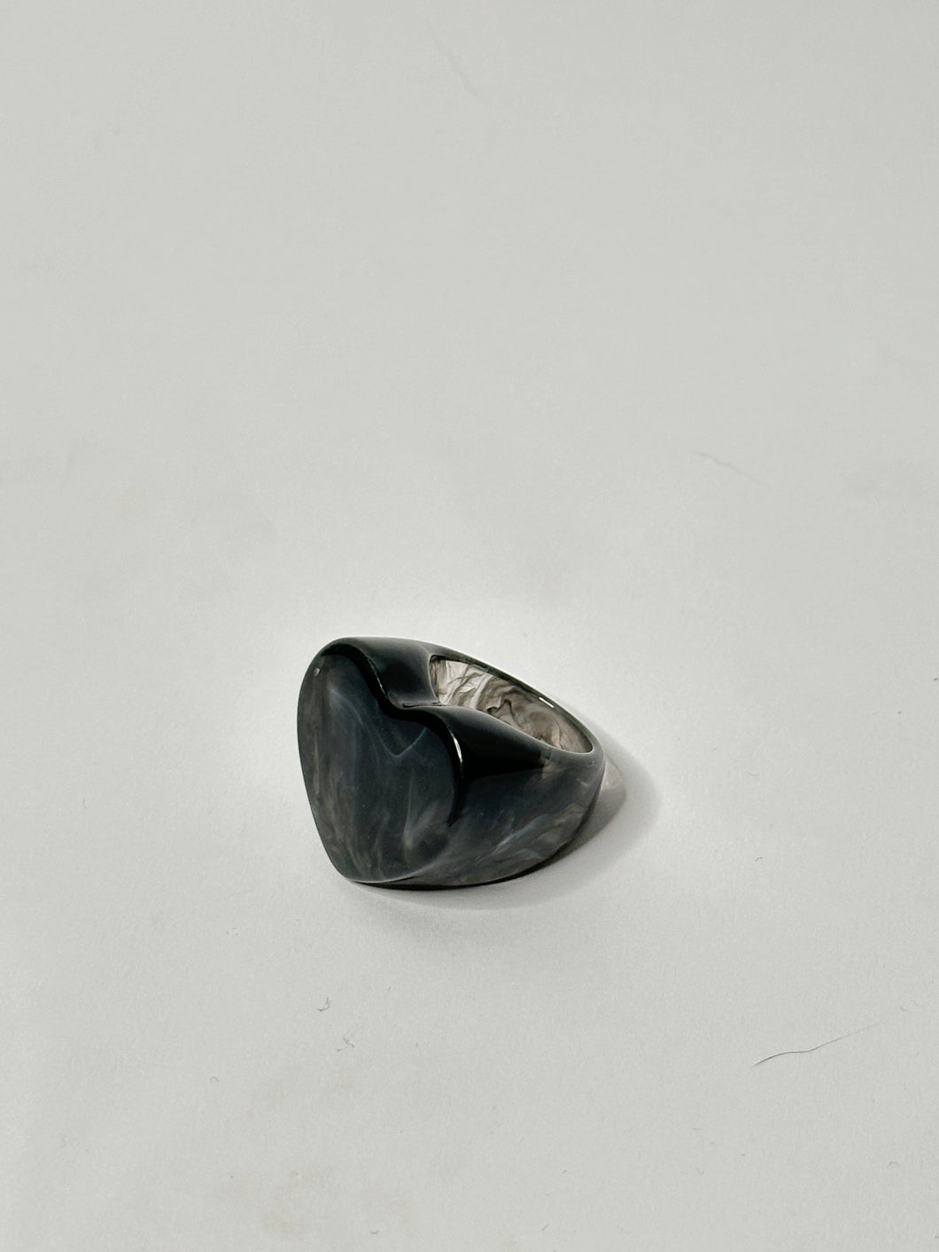 Marble Block Heart Acrylic Ring