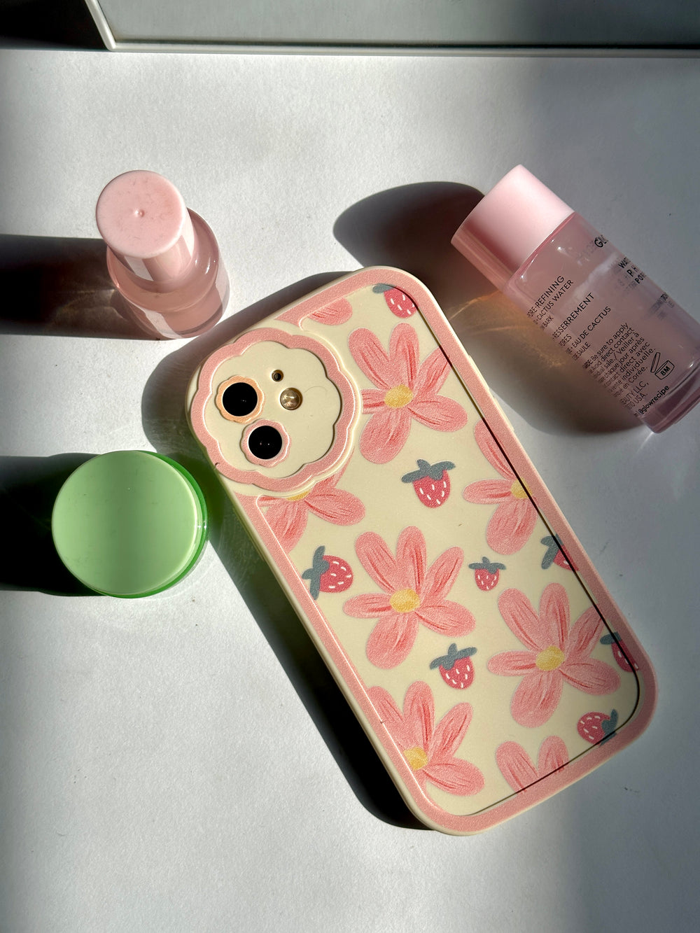 Pink Daisy Pattern Pastel Phone Case