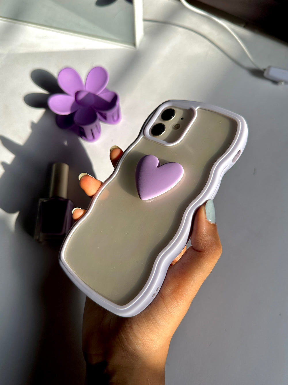 Purple Heart 💜 Transparent Phone Case