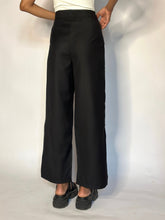 Load image into Gallery viewer, Black Wide Academia Tailored Pants
