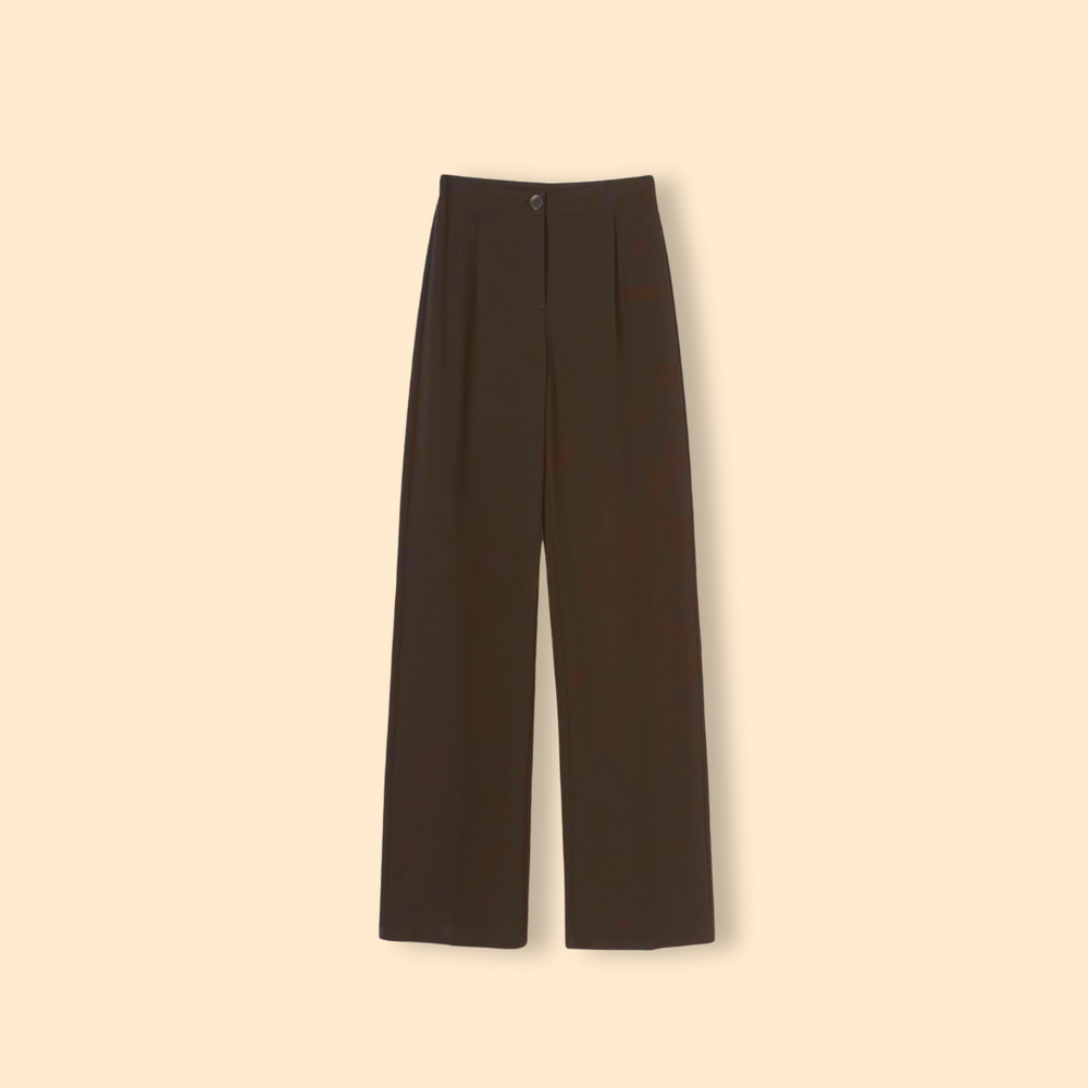 Brown Curvy Plus Academia Tailored Pants
