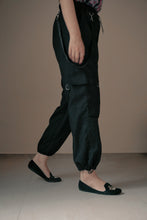 Load image into Gallery viewer, Suspender Style Black Cargo Pants
