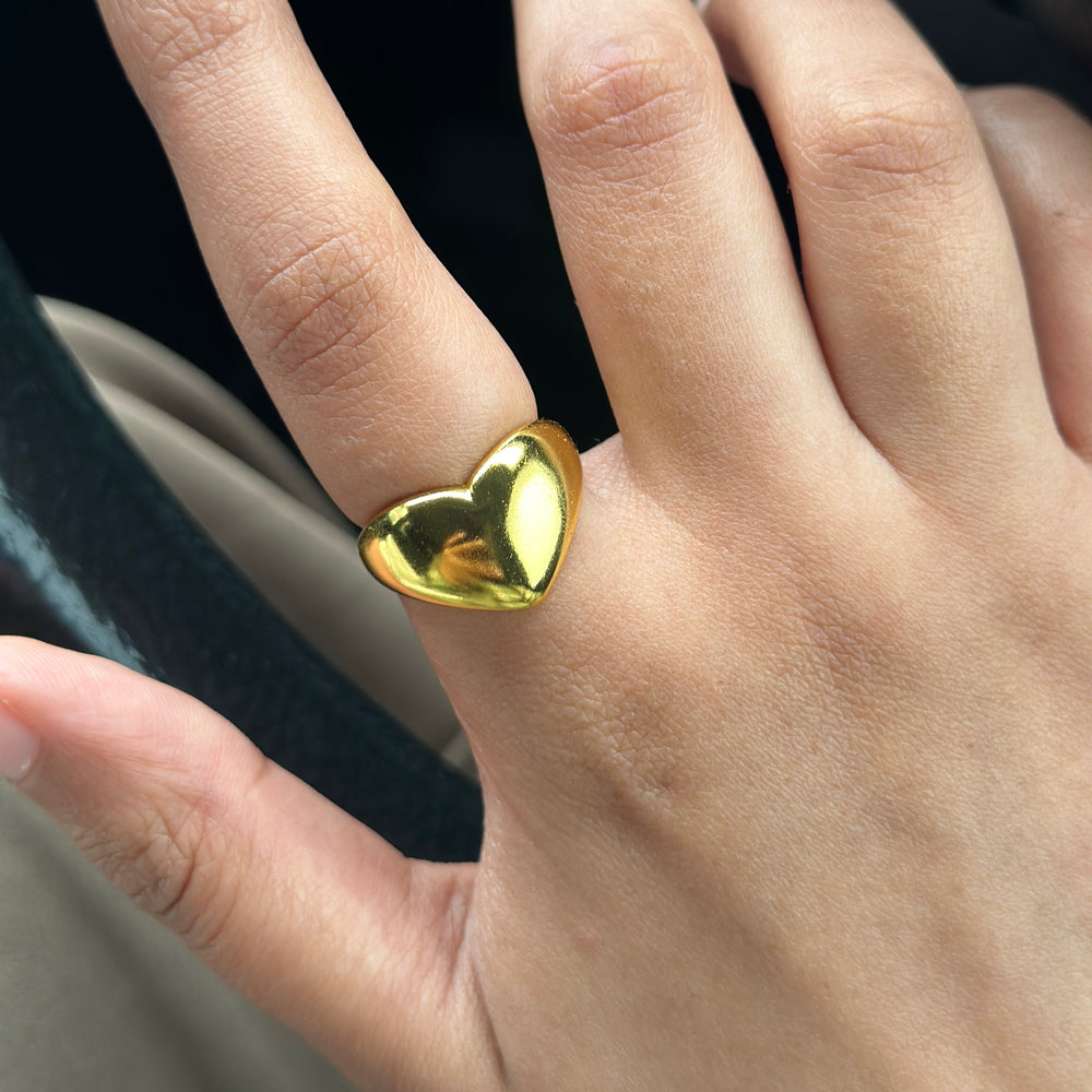 Heart of Gold Adjustable Ring