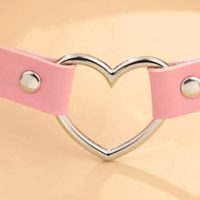 Load image into Gallery viewer, Adjustable E-Girl Heart Choker

