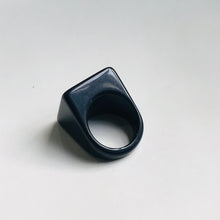 Load image into Gallery viewer, Black Square Resin Block Ring
