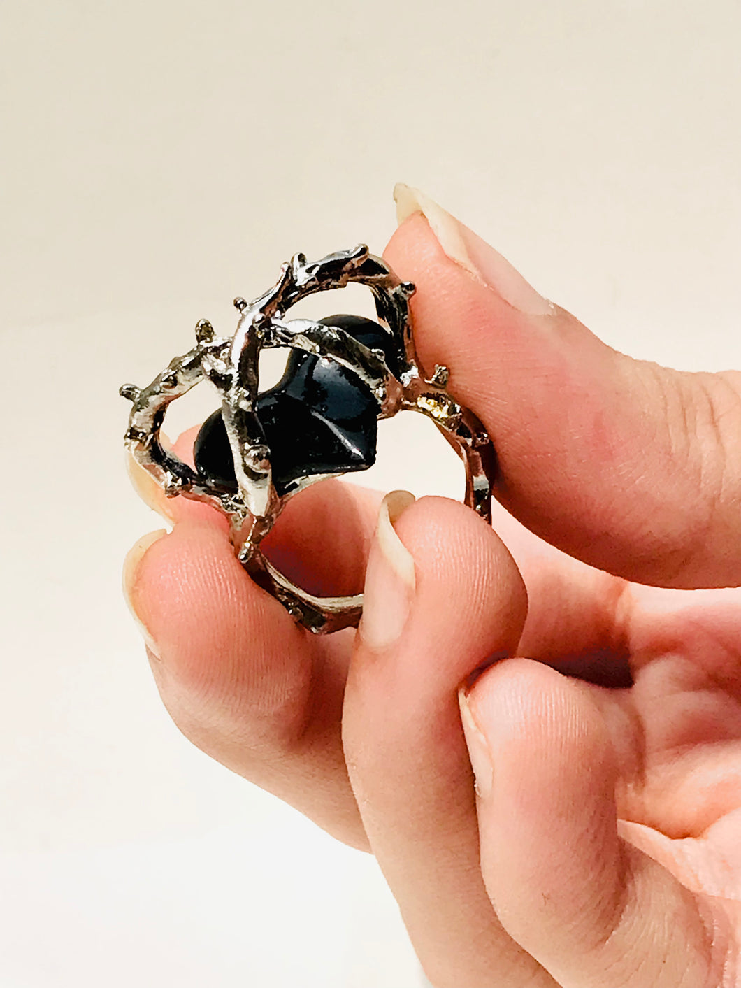 Thorny Heart Adjustable Ring