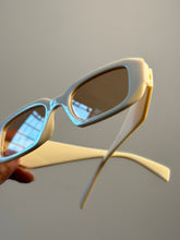 Load image into Gallery viewer, Geometric Cut Cream Tinted Sunnies
