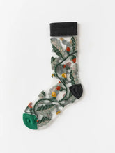 Load image into Gallery viewer, Floral Vine Sheer Socks
