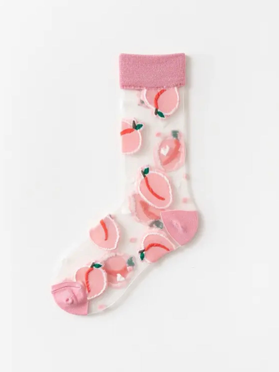 Peachy Sheer Socks