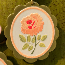 Load image into Gallery viewer, Vintage Rose Embossed Earpins
